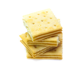 sandwich crackers isolated on white
