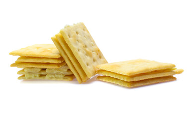 sandwich crackers isolated on white