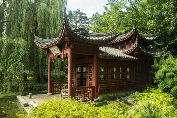 chinese pavilion in the garden