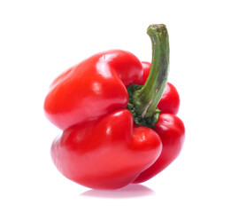 Red sweet pepper isolated on a white background