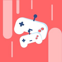 vector illustration of a joystick with a flat model.