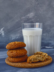 chocolate chip cookies and milk