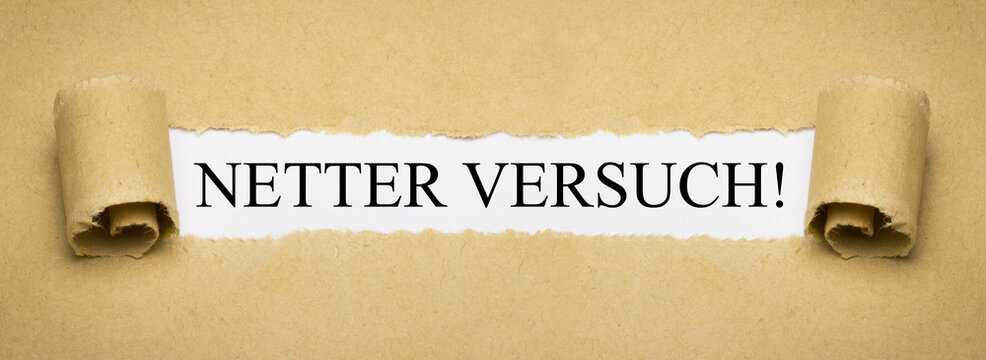 Netter Versuch!