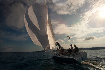 Sailing yacht race. Yachting. Sailing regatta.