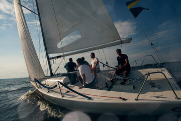 Sailing yacht race. Yachting. Sailing regatta.