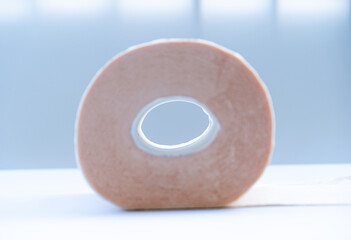 Toilet paper on a white background