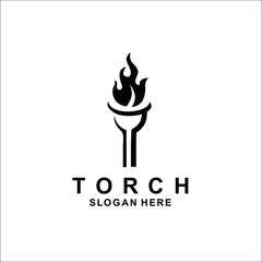 Torch logo design inspiration template