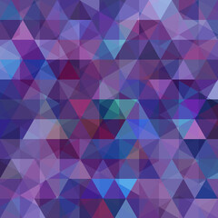 Abstract vector background with blue, purple triangles. Geometric vector illustration. Creative design template.