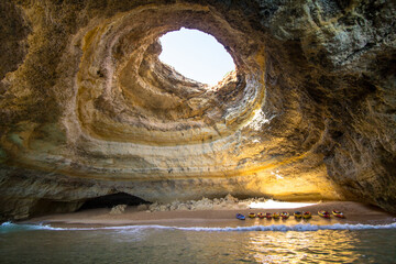 Benagil Sea Cave on Praia de Benagil, Portugal