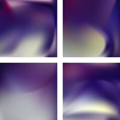 Fototapeta premium Set with abstract blurred backgrounds. Vector illustration. Modern geometrical backdrop. Abstract template. Blue, gray colors.