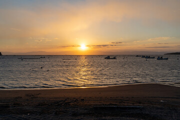 大隅半島の夕陽