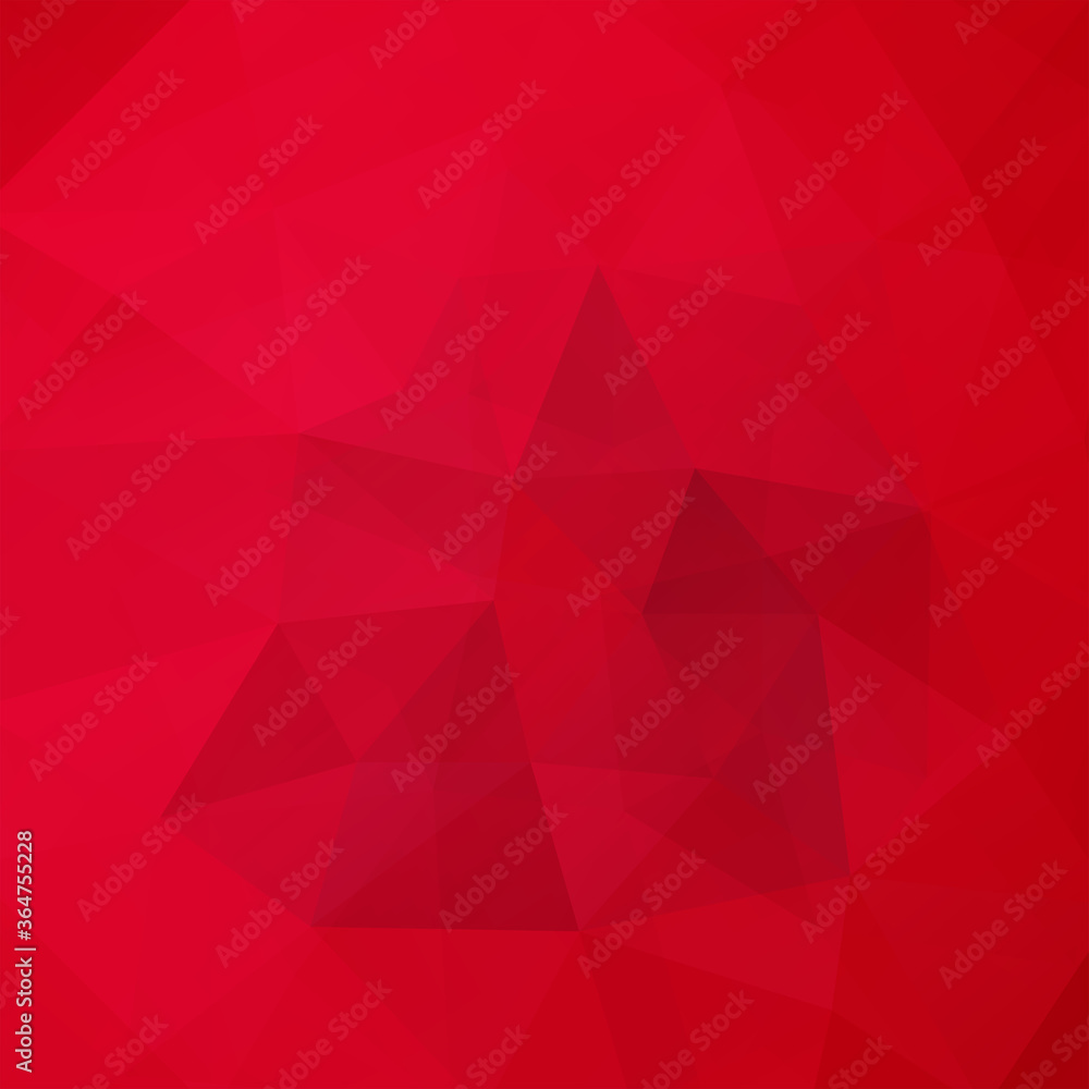 Poster geometric pattern, polygon triangles vector background in red  tones. illustration pattern