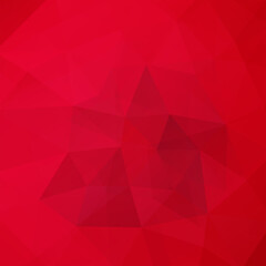 Geometric pattern, polygon triangles vector background in red  tones. Illustration pattern