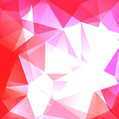 Abstract mosaic background. Triangle geometric background. Design elements. Vector illustration. White, pink colors.