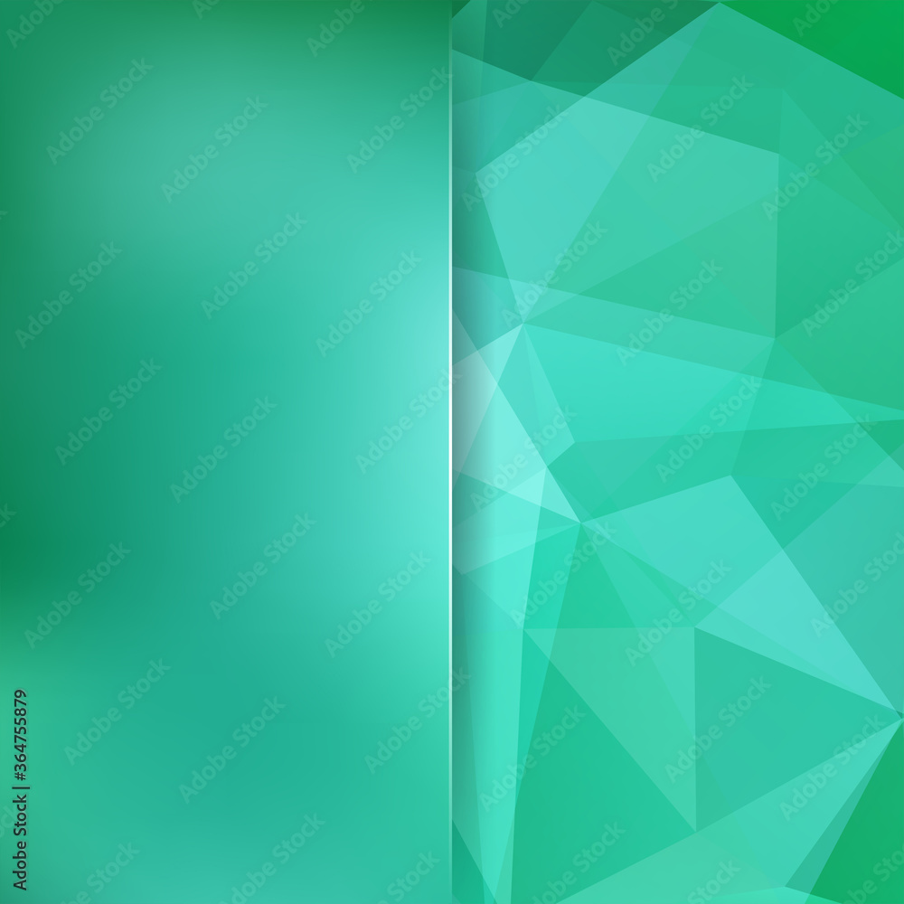 Poster abstract polygonal vector background. green geometric vector illustration. creative design template.