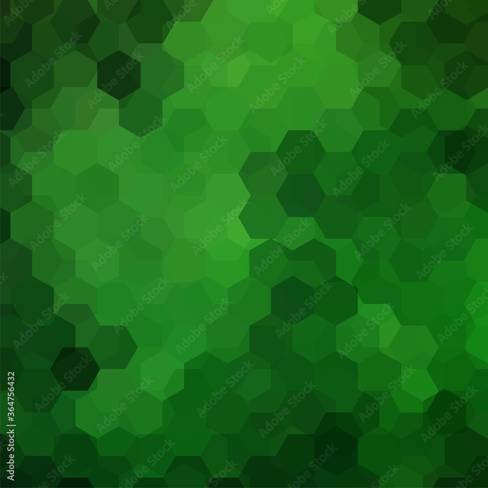 Poster geometric pattern, vector background with green hexagons. illustration pattern
