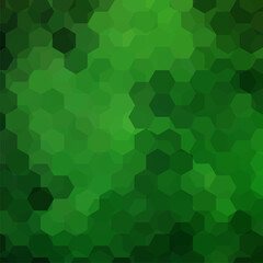 Fototapeta na wymiar Geometric pattern, vector background with green hexagons. Illustration pattern