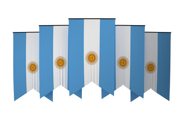 Argentina Flag, Floating Fabric Flag, Argentina, 3D Render