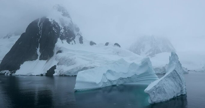 MS POV Large iceberg in Lemaire Chanel / Antarctic Peninsula, Antarctica