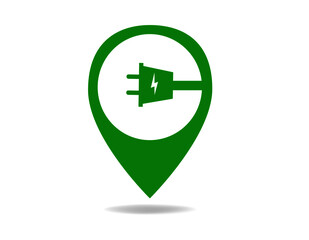 Obraz premium Electric symbol concept and white background. 