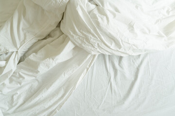 Soft smooth white silk fabric background. Fabric texture