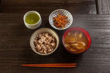 ごはんとおかずいろいろ　Side dishes of rice japanese food
