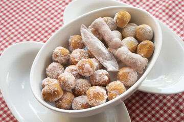 fried castagnole of Carnival