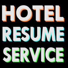 Hotel Resume Service Vector Design