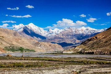 Spiti Valley in Himalayas mountains, Himachal Pradesh, India