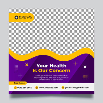 Medical healthcare social Media Post & Square Flyer Templates