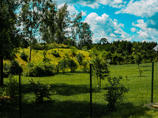Landscape of the Botanical Garden in Radzionków. Free entry space.