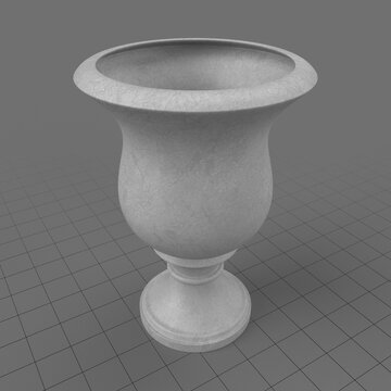 Concrete garden urn