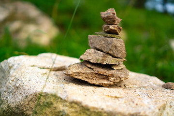 Stone tower in the park