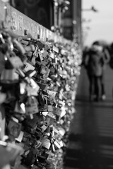 the locks on the bridge