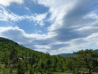 Obraz premium clouds over the forest