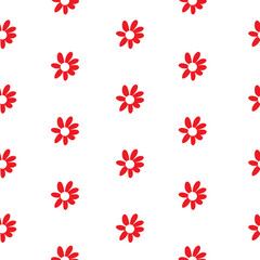 Fototapeta na wymiar Simple Flower Seamless Pattern Background. Vector Illustration