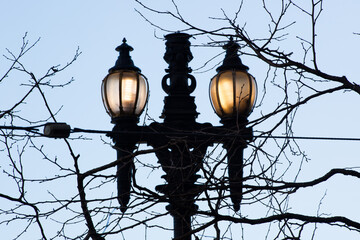 Lights on a lamp post