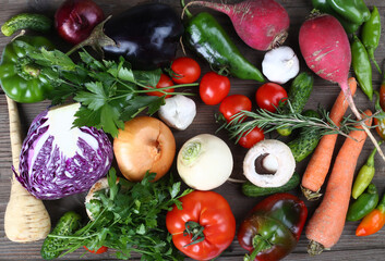 fresh autumn vegetables