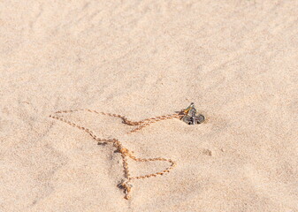 heart on sand