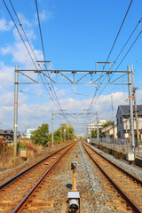 view point of Japan railway at Kyoto, Japan