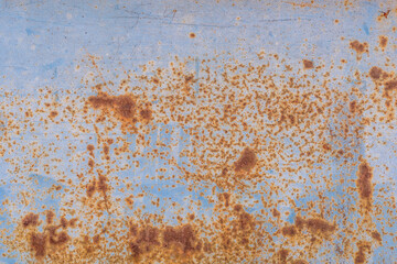 Close up of the old rusty metal sheet texture.