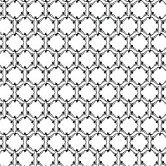 Fototapeta premium Vector abstract transparent geometric ornament monochrome black and white seamless pattern background tile 