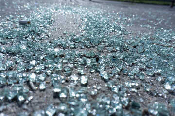 Broken glass background.