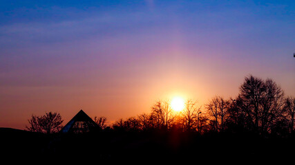 sunset in the mountains