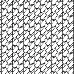 Vector abstract transparent geometric black and white chain link fence seamless pattern background tile 