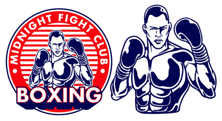 Boxing Club Vector Badge