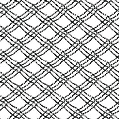 Vector abstract transparent geometric monochrome seamless plaid barbed wire pattern background tile 