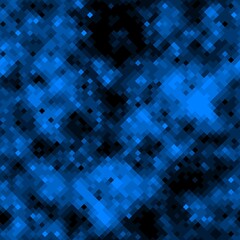 Sapphire blue halftones pixel clouds seamless pattern vector background texture