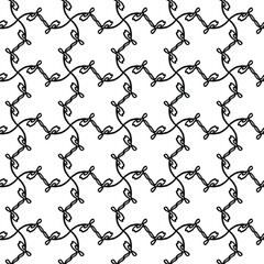 Vector transparent geometric seamless black and white pattern background tile with abstract lines