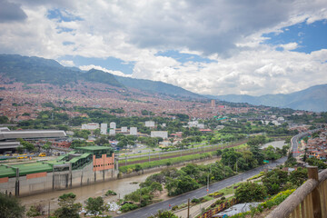 Obraz premium Medellin, Antioquia / Colombia July 17, 2016 transport terminal Medellin